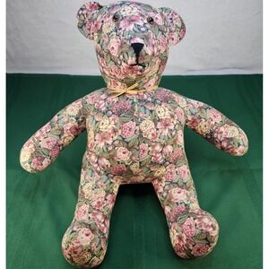 Floral Teddy Bear Plush Stuffed Animal Accent Decor Nursery Baby Shower Gift‎
